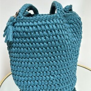 Teal Woven Women Bag